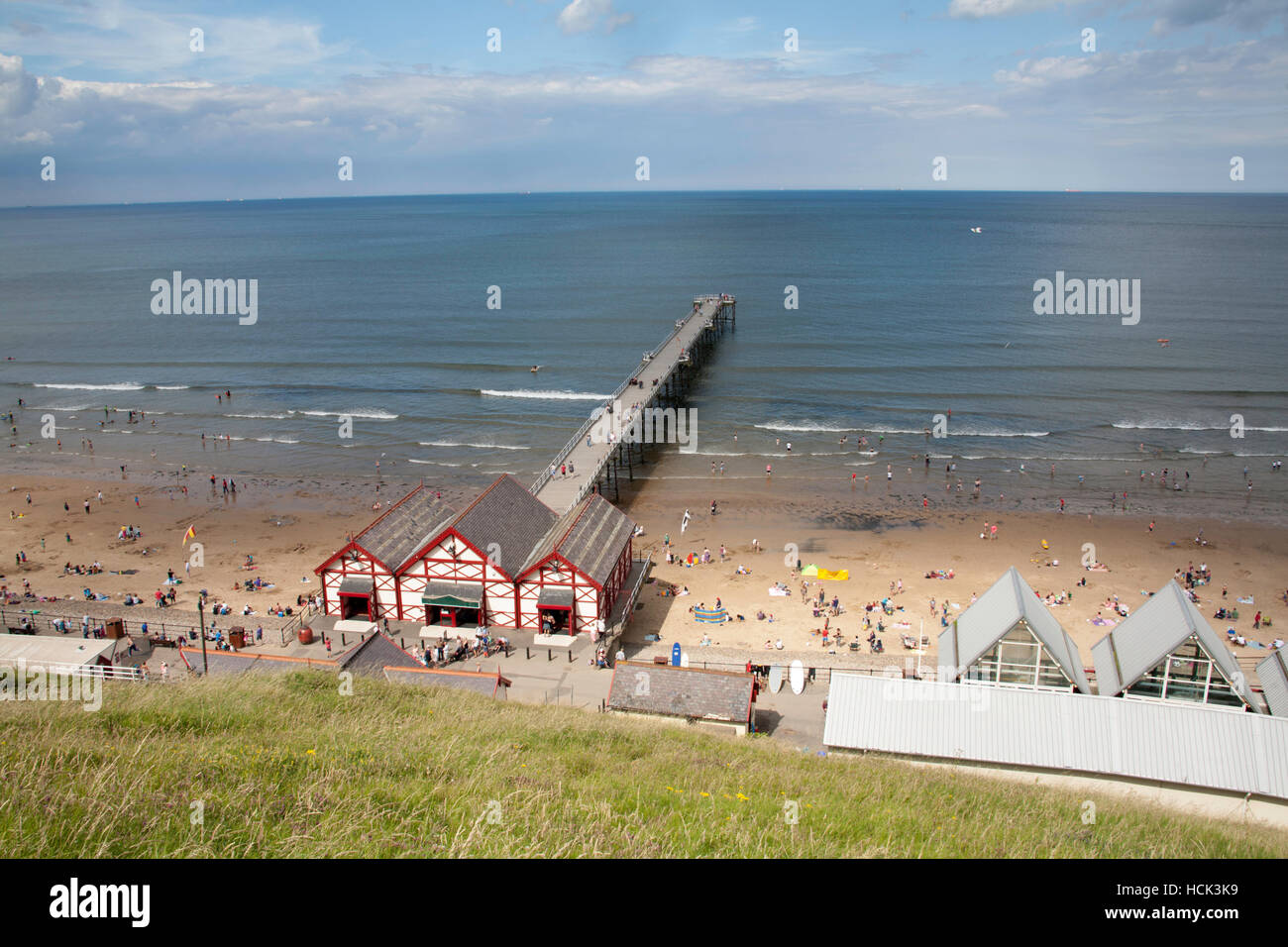 Saltburn-by-the-Sea und Saltburn Pier Cleveland offiziell Teil von North Yorkshire England Stockfoto