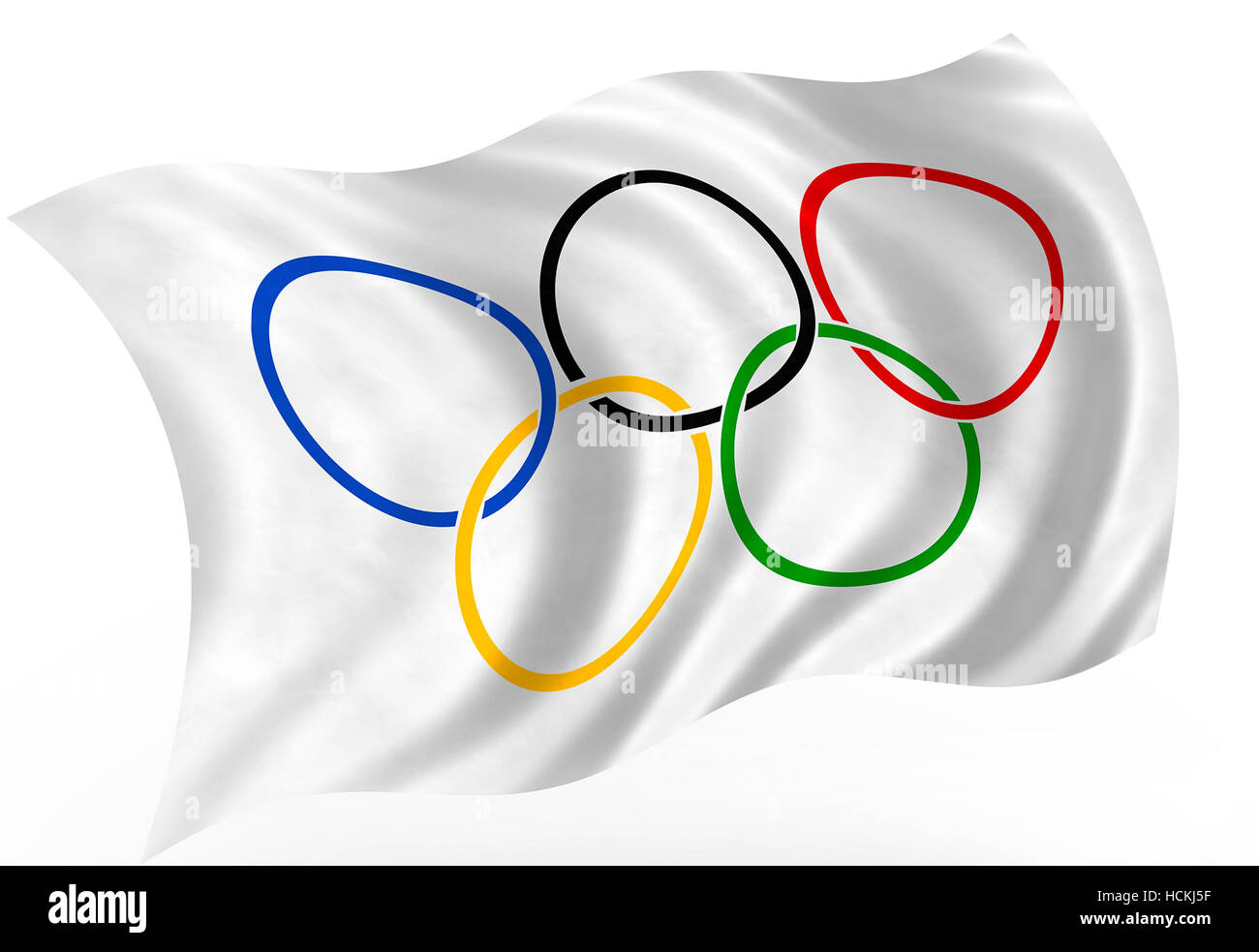 Flagge der Olympischen Spiele Stockfoto