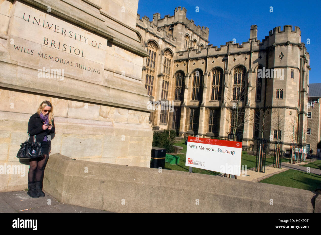 Wills Turm, das Hauptgebäude der Universität von Bristol. Stockfoto