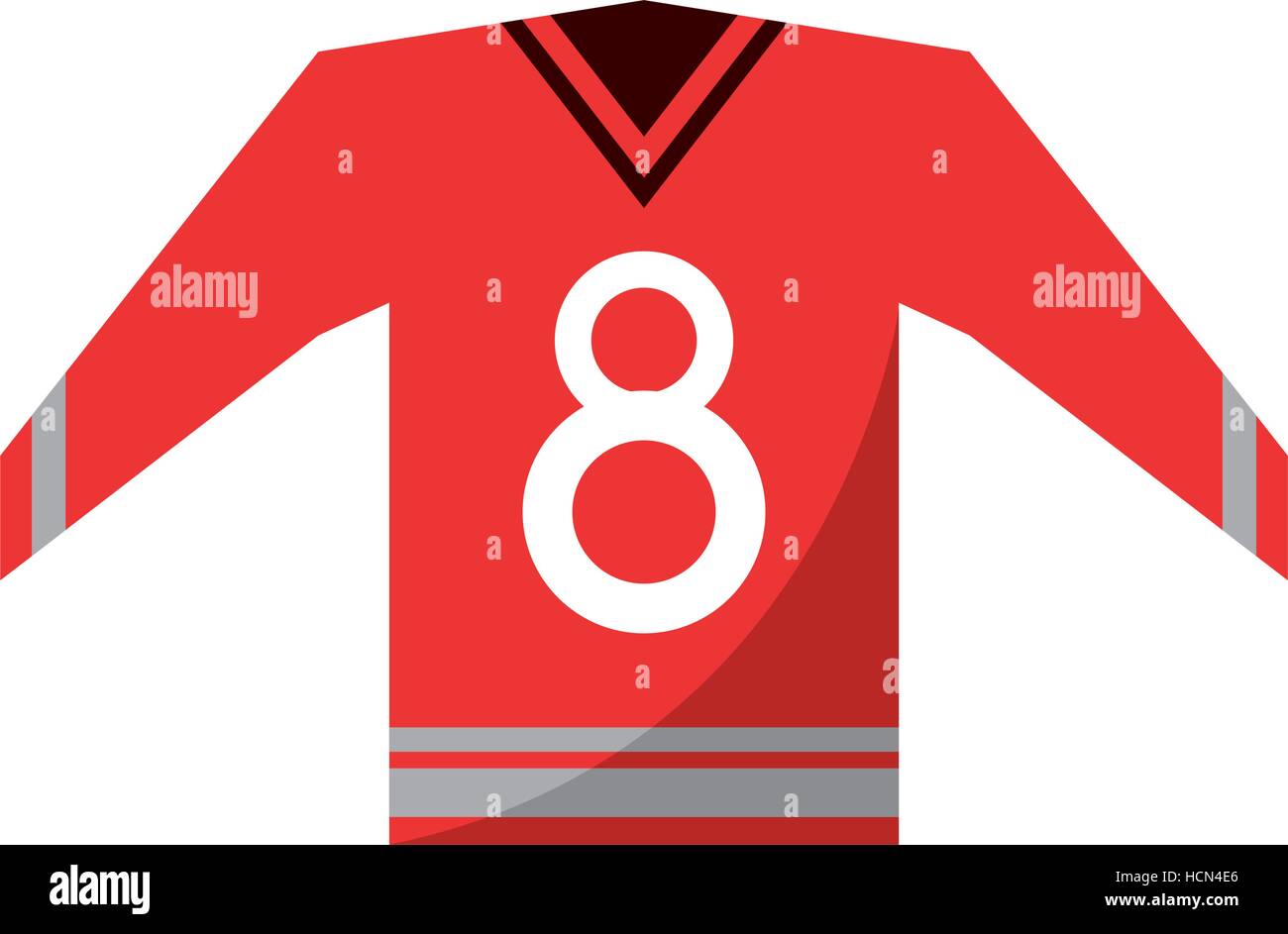 Rotes Trikot kanadischen Eishockey Eis Grafik Stock Vektor