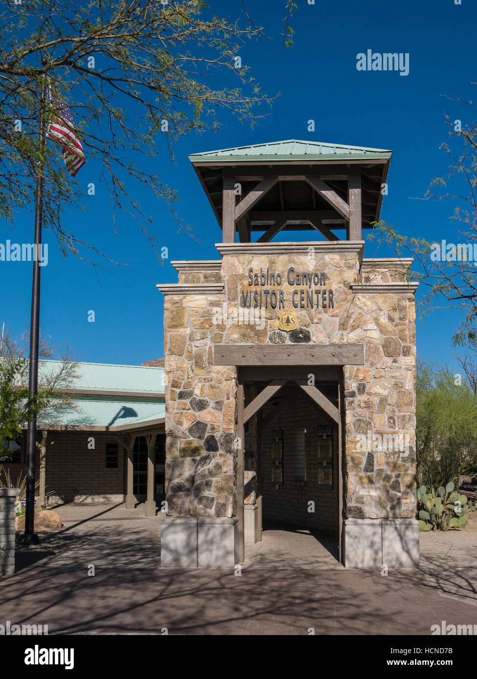 Besucherzentrum, Sabino Canyon, Tucson, Arizona. Stockfoto