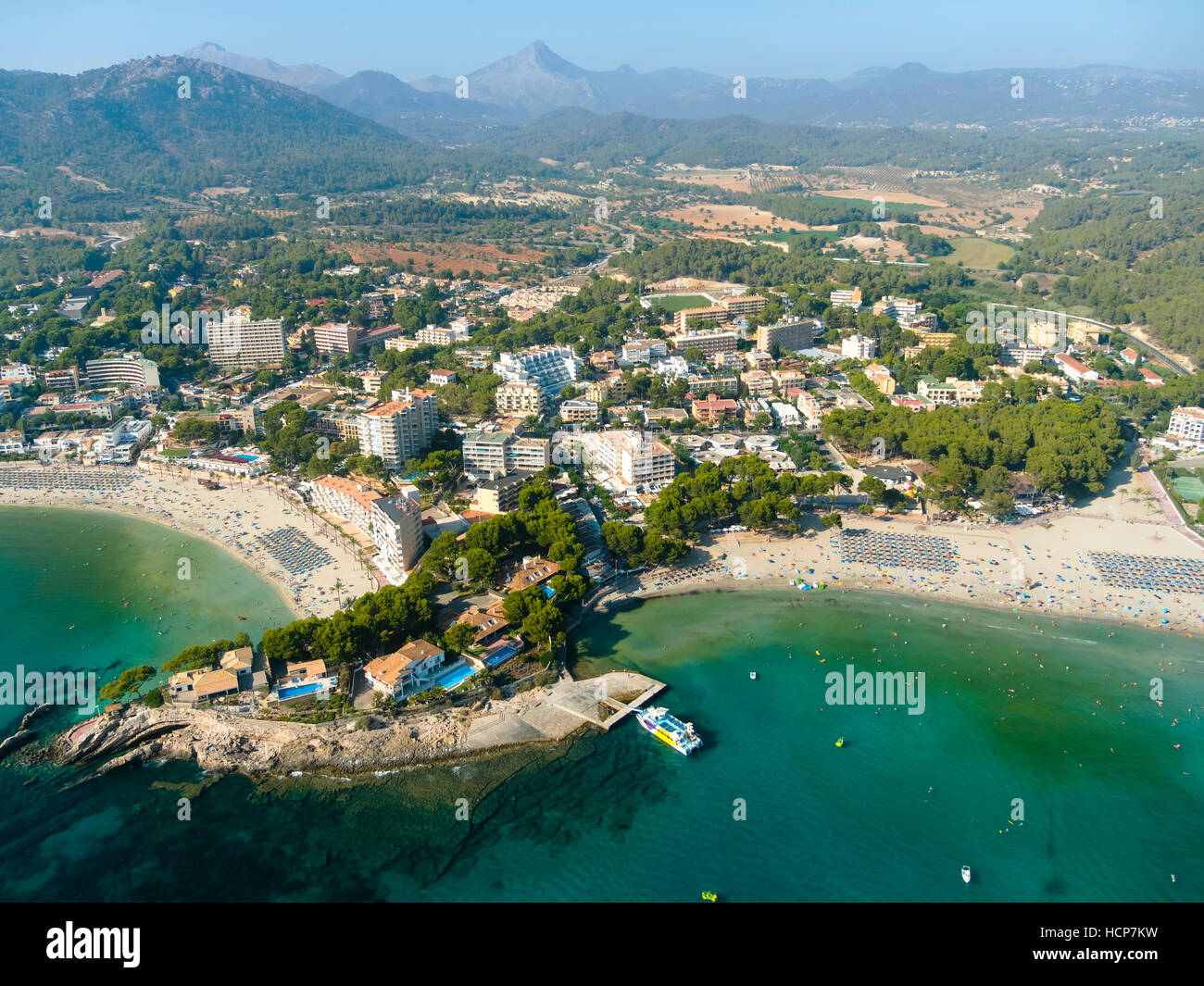Spain Mallorca Aerial View Peguera Stockfotos & Spain Mallorca Aerial