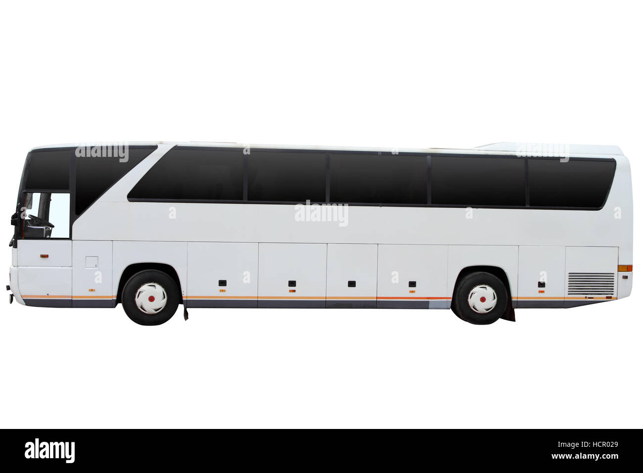 Modernen Reisebus isoliert auf weißem Hintergrund. Stockfoto