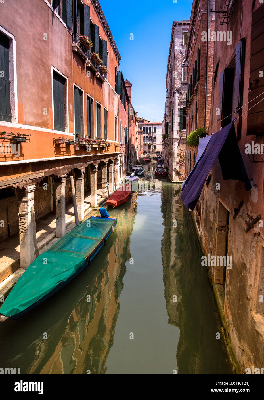 Malerischen Kanal, Venedig, Italien Stockfoto