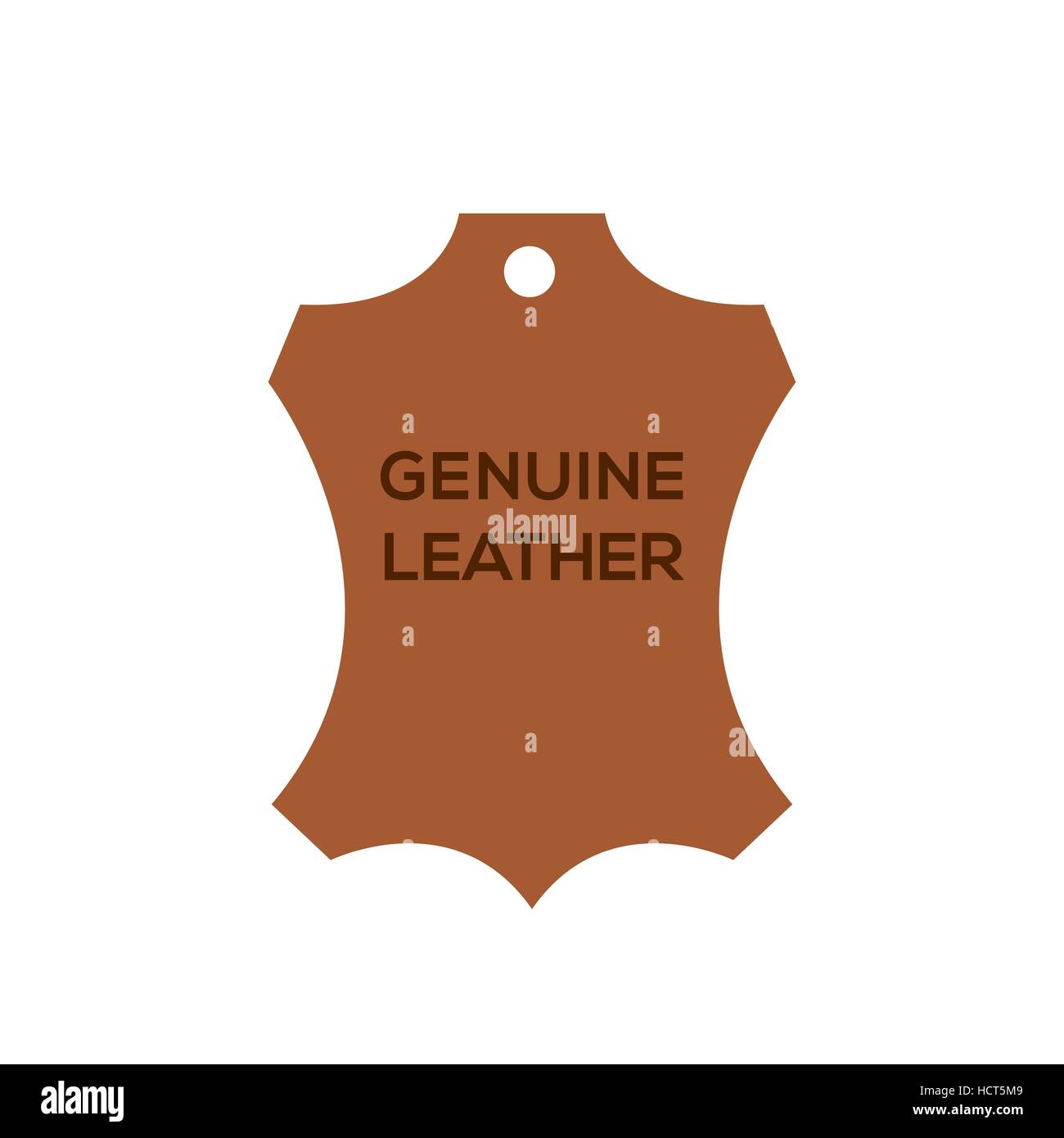 Echtes Leder vektor Emblem. Echtes Leder label-Element Stock Vektor