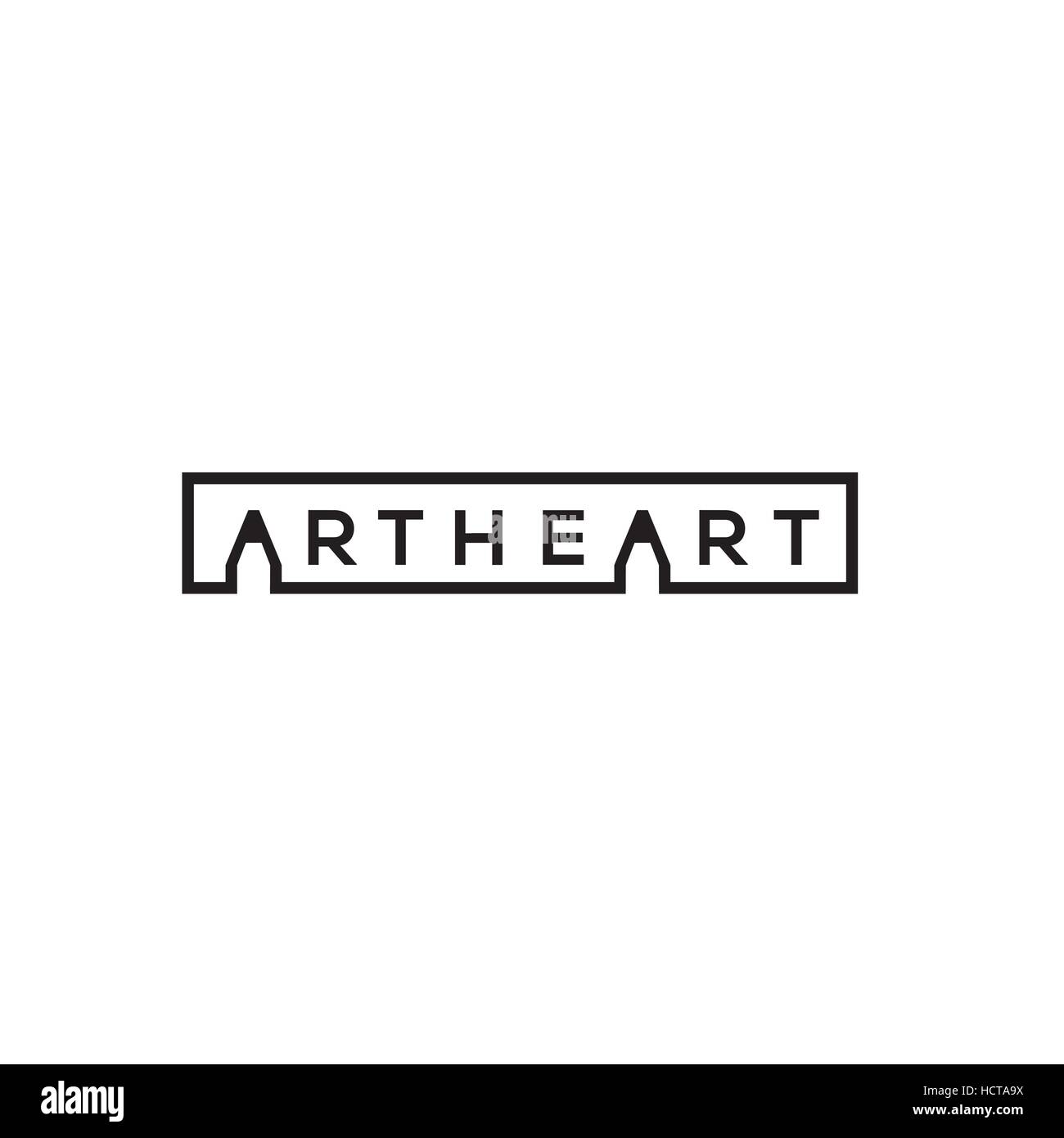 Kunst vektor Logo. Art gallery Emblem, Zeichen, Symbol, Design Element. Bleistift Stock Vektor