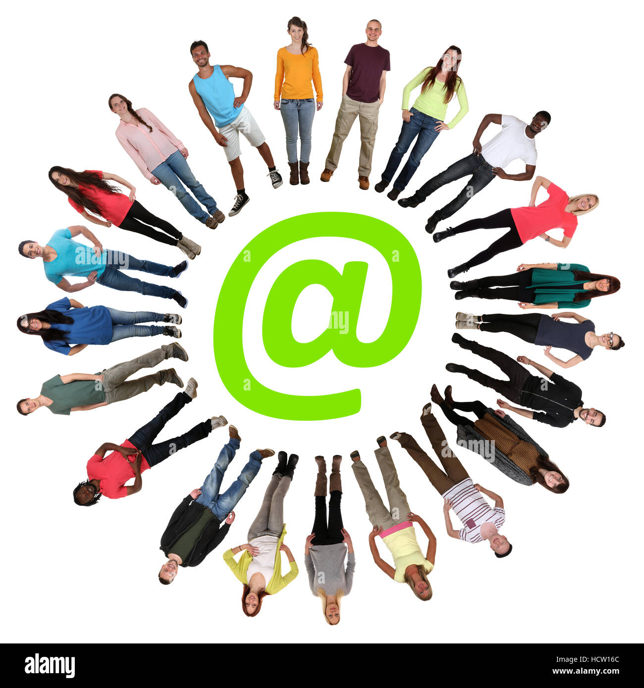 Digitale Generation Internetgruppe der Jugendlichen Online-Kommunikation Stockfoto