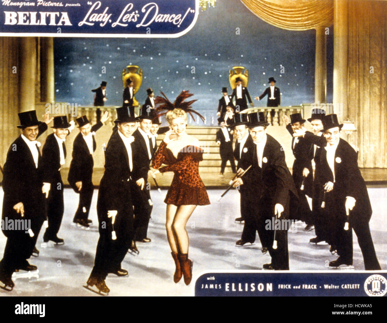 LADY, Let ´s DANCE center: Belita auf Lobbycard, 1944. Stockfoto
