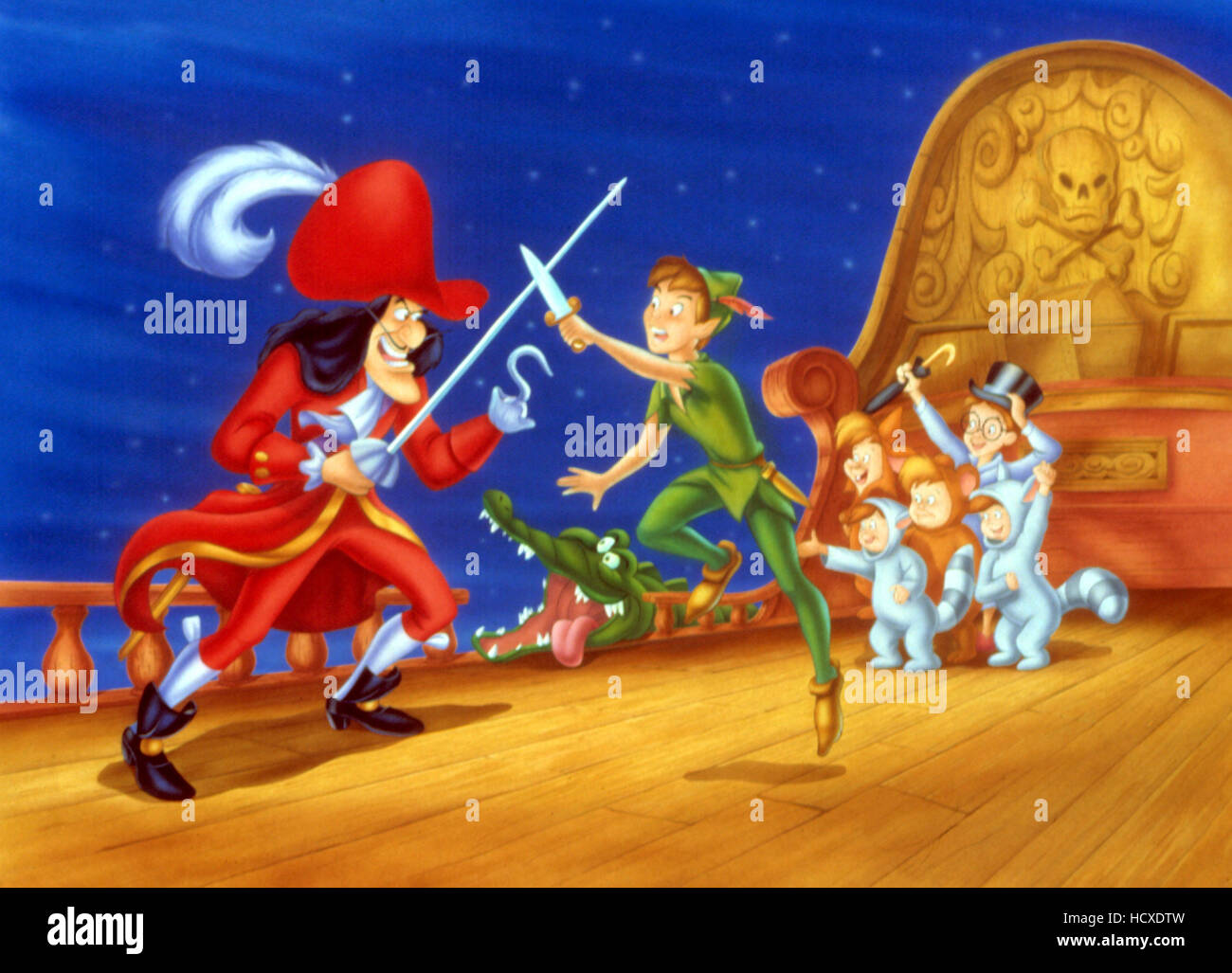 PETER PAN, Kapitän Hook, Peter Pan, 1953 Stockfoto