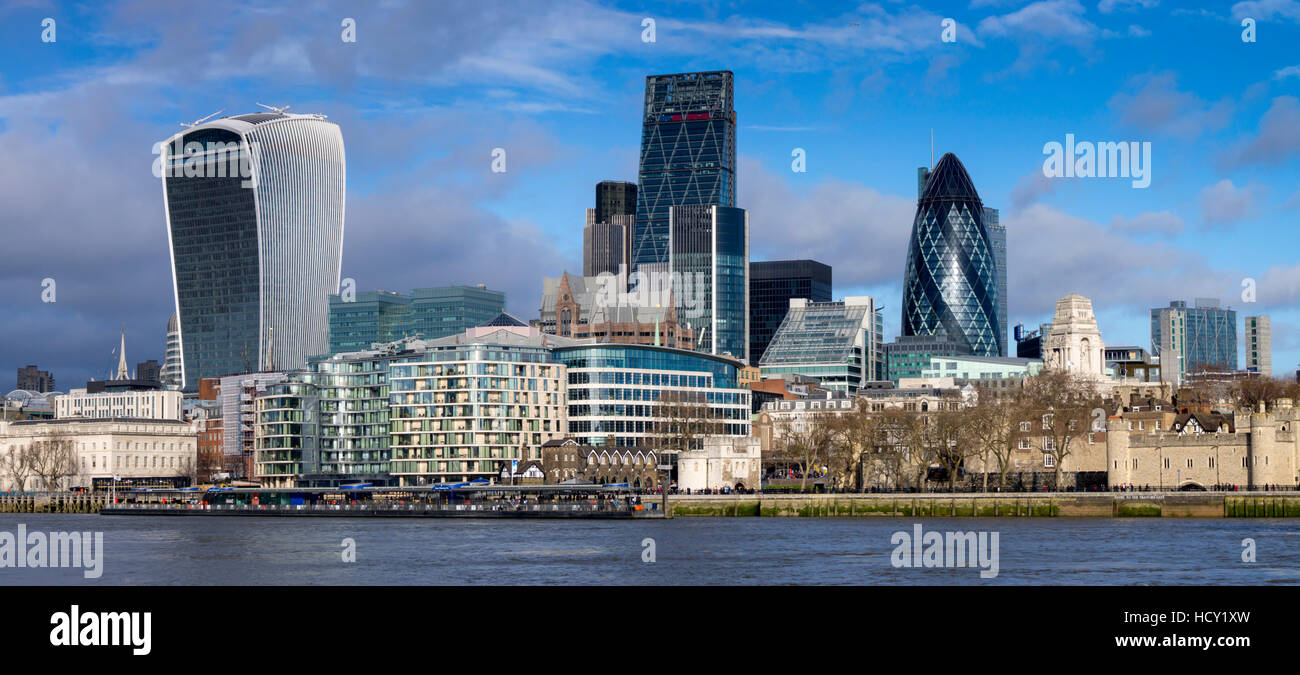 Stadt von London Square Mile Panorama, London, UK Stockfoto