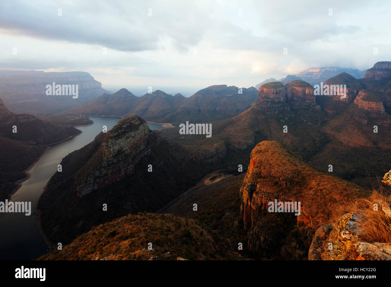 Die drei Rondavels Lookout, Blyde River Canyon Nature Reserve, Mpumalanga, Südafrika, Afrika Stockfoto