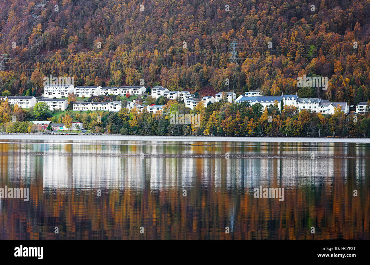 Haus-Entwicklung. von Loch Tay. Scotland.UK Stockfoto