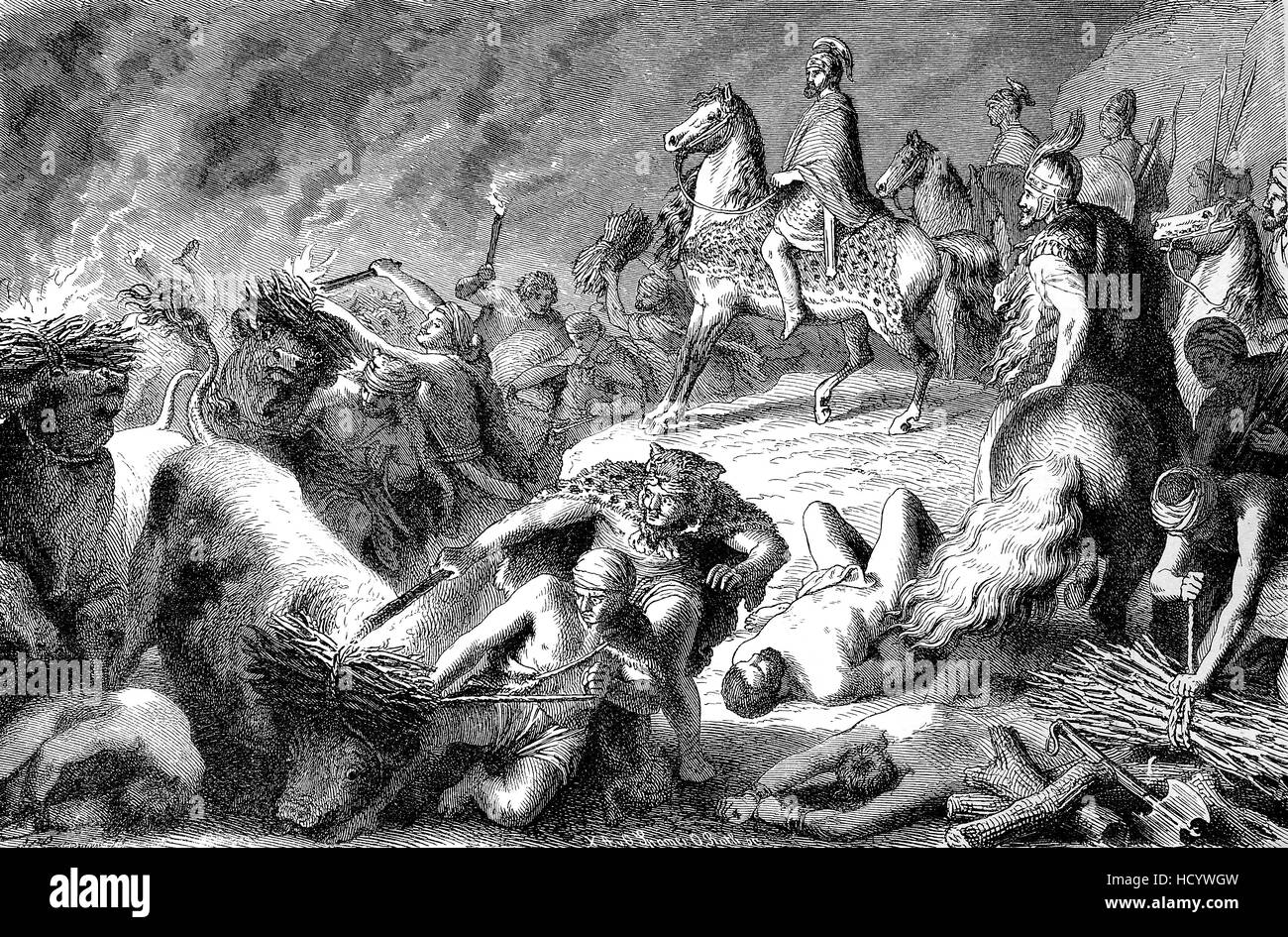 Zweiten Sie Punischen Krieg, der Hannibalic Krieg, Schlacht von Casilinum, Italien, die Geschichte des antiken Rom, Römisches Reich Stockfoto