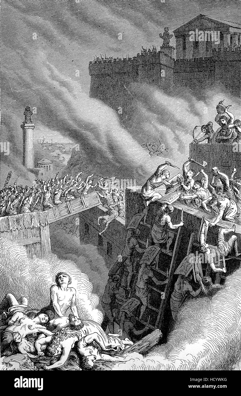 Der dritte punische Krieg 149 BC-146 v. Chr. endete Eigenleben von Karthago und zerstörte die Stadt, die Geschichte des antiken Rom, Römisches Reich, Italien Stockfoto