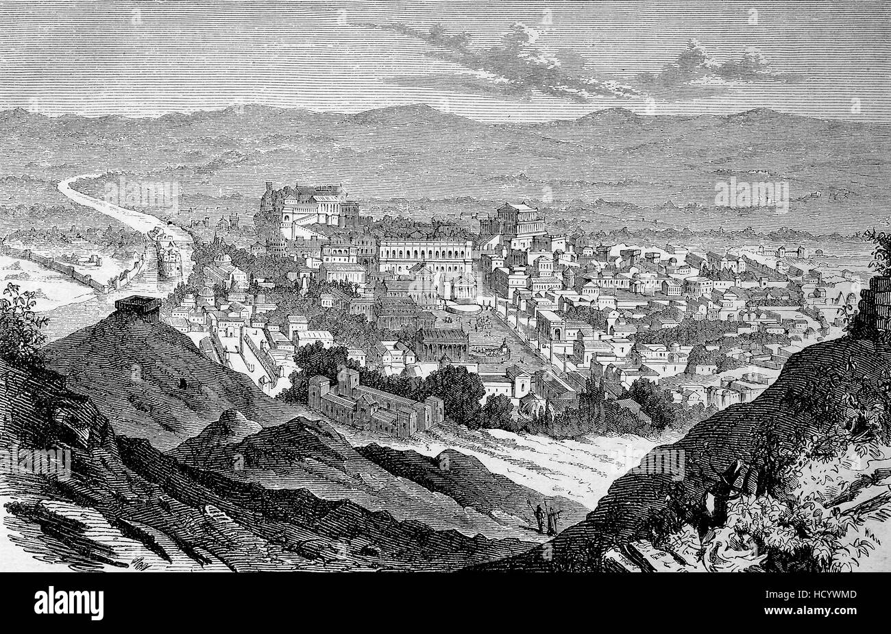 alten Rom zur Zeit von Julius Caesar, 75 v. Chr., die Geschichte des antiken Rom, Römisches Reich, Italien Stockfoto