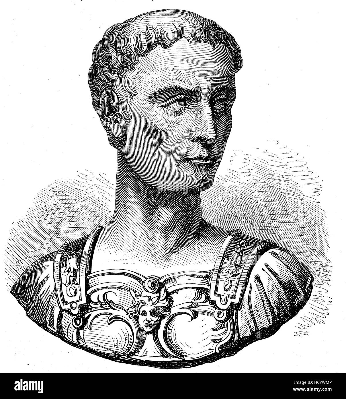 Gaius Julius Caesar, 100-44 v. Chr., Julius Caesar, die Geschichte des antiken Rom, Römisches Reich, Italien Stockfoto