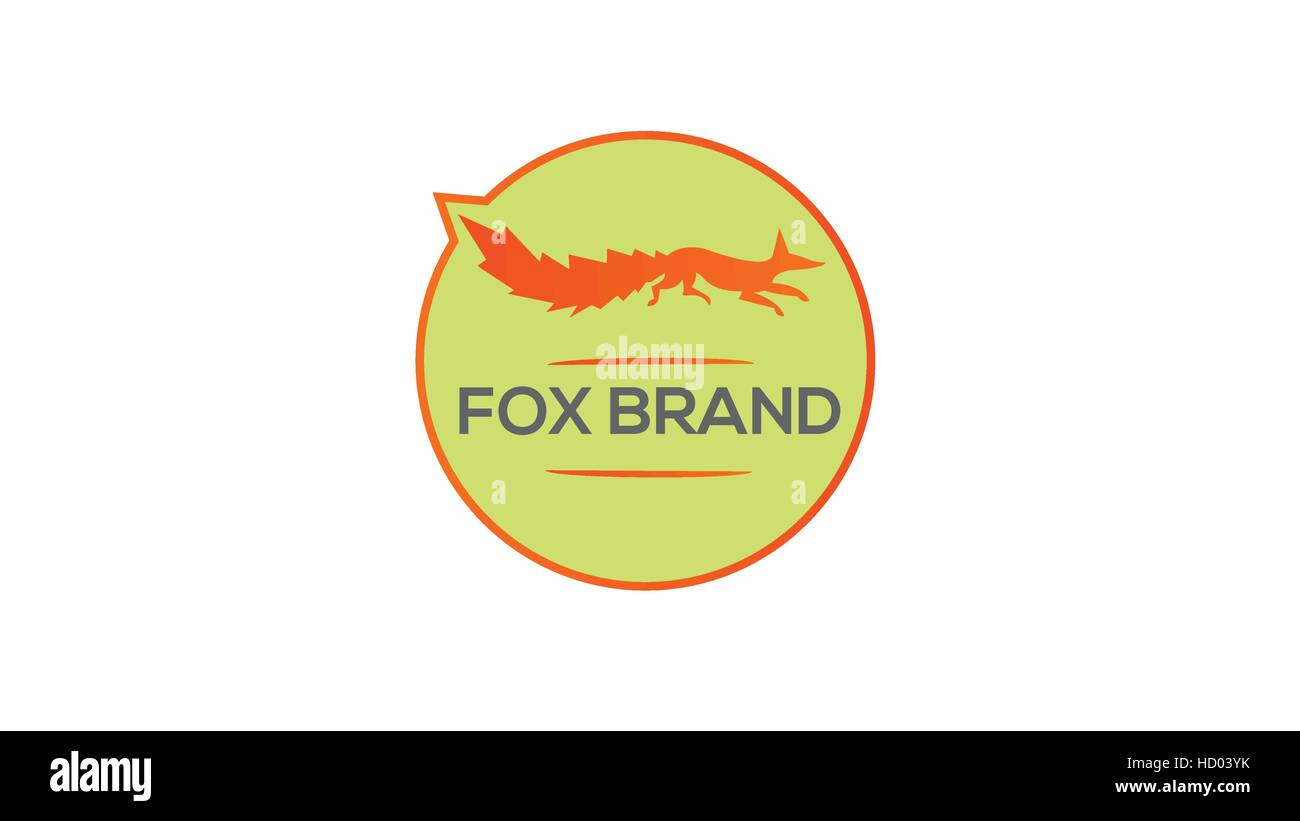 Fox-Vektor-Logo-Design-Vorlage Stock Vektor