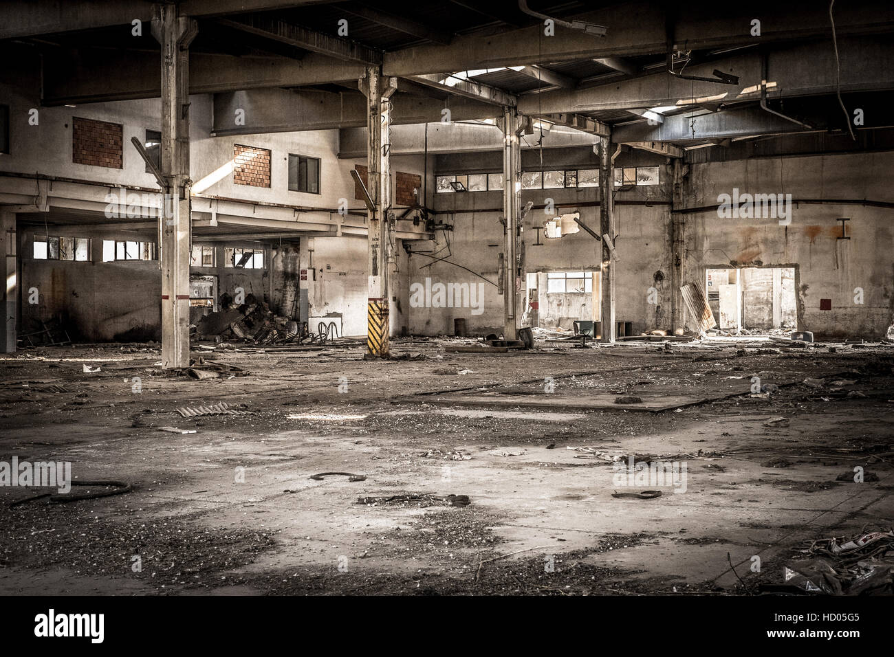 alte verlassene Fabrik Stockfoto