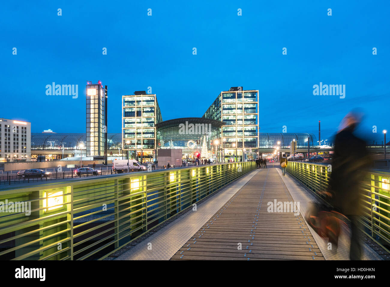 Außenansicht des Hauptbahnhof Hauptbahnhof Zentrale in Berlin, Deutschland Stockfoto