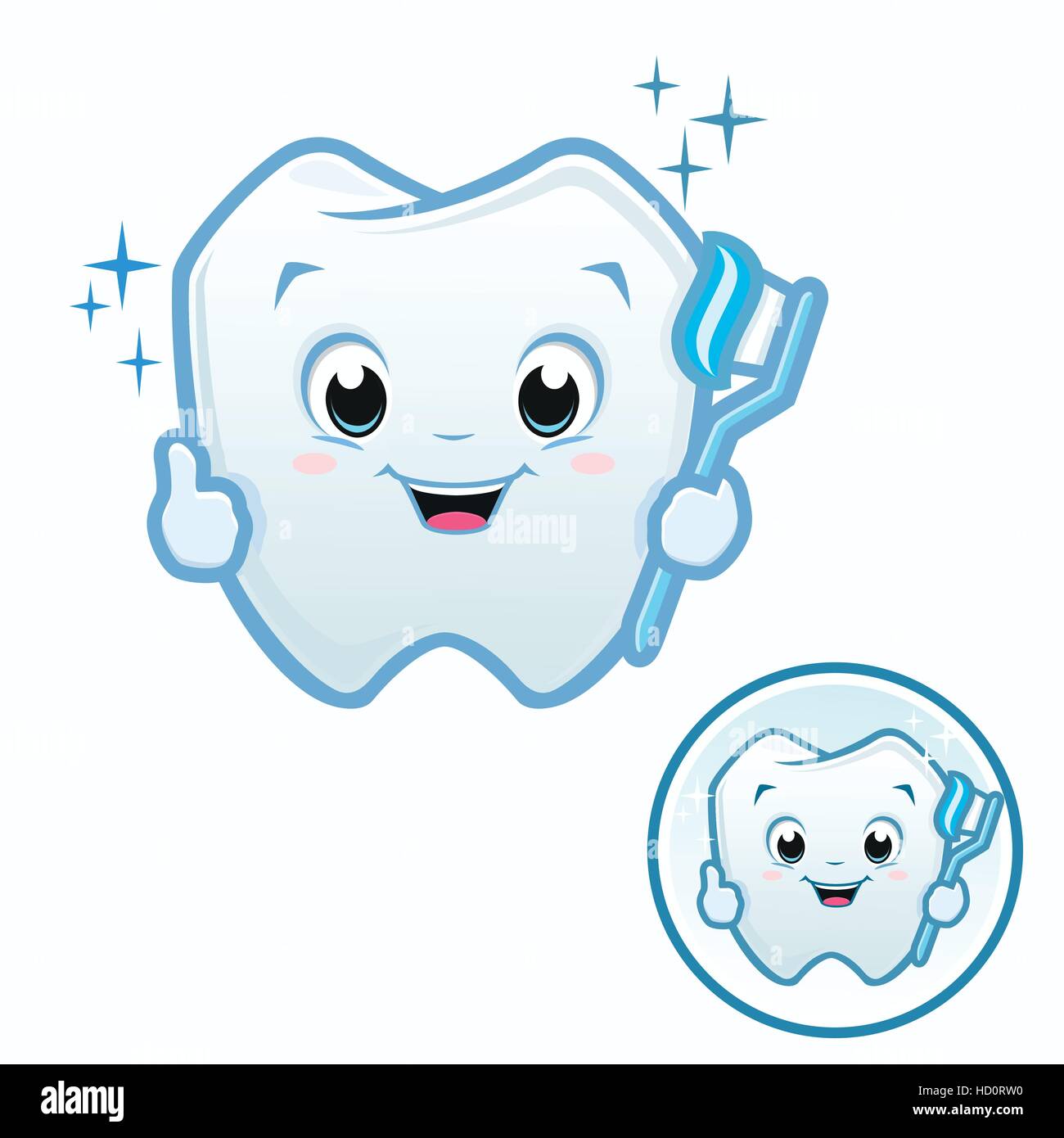 Cartoon-Milchzahn Stock-Vektorgrafik - Alamy