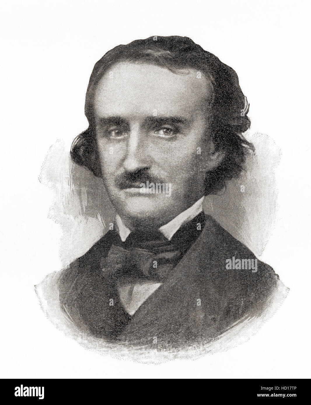 Poe, 1809-1849.  US-amerikanischer Schriftsteller, Redakteur und Literaturkritiker. Stockfoto