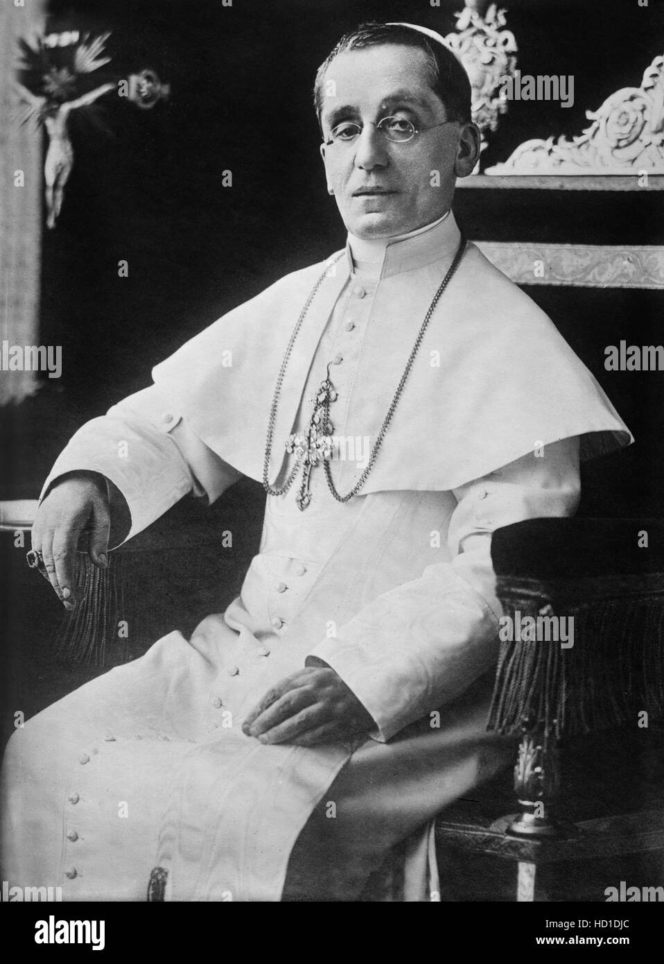 Papst Benedict XV, sitzenden Porträt, Bain Nachrichtendienst, 1915 Stockfoto