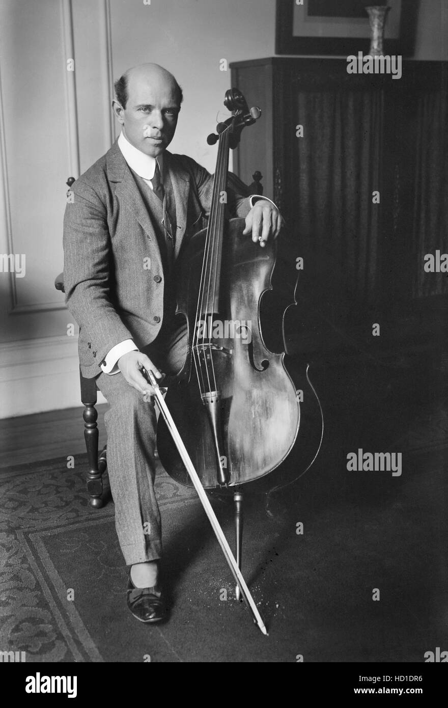 Pablo Casals, spanischer Cellist und Komponist, Portrait bei Carnegie Hall, New York City, New York, USA, Bain Nachrichtendienst, 1917 Stockfoto