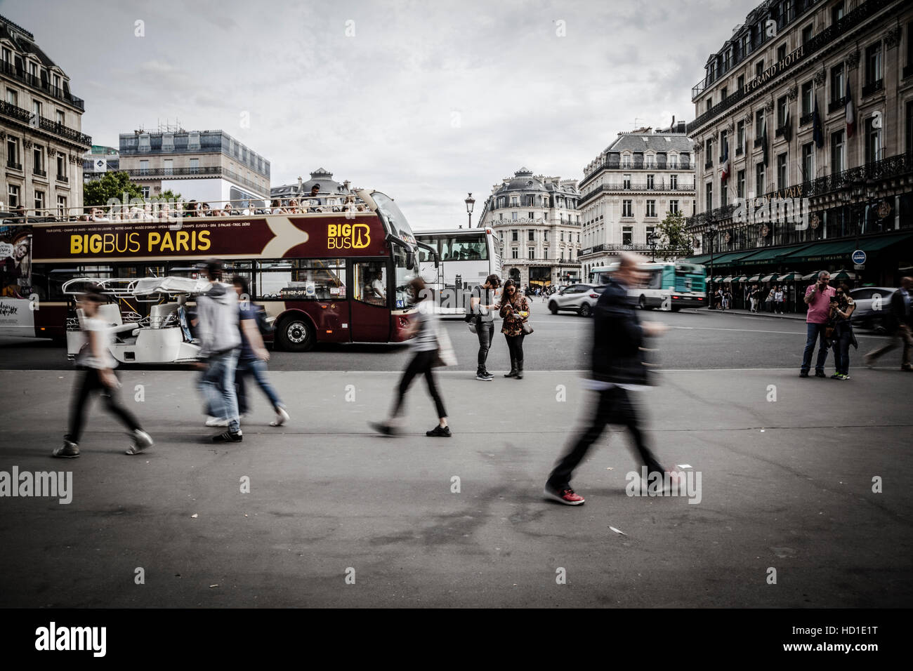 Malerische Aussicht auf die Avenue de l Oper in Paris Stockfoto