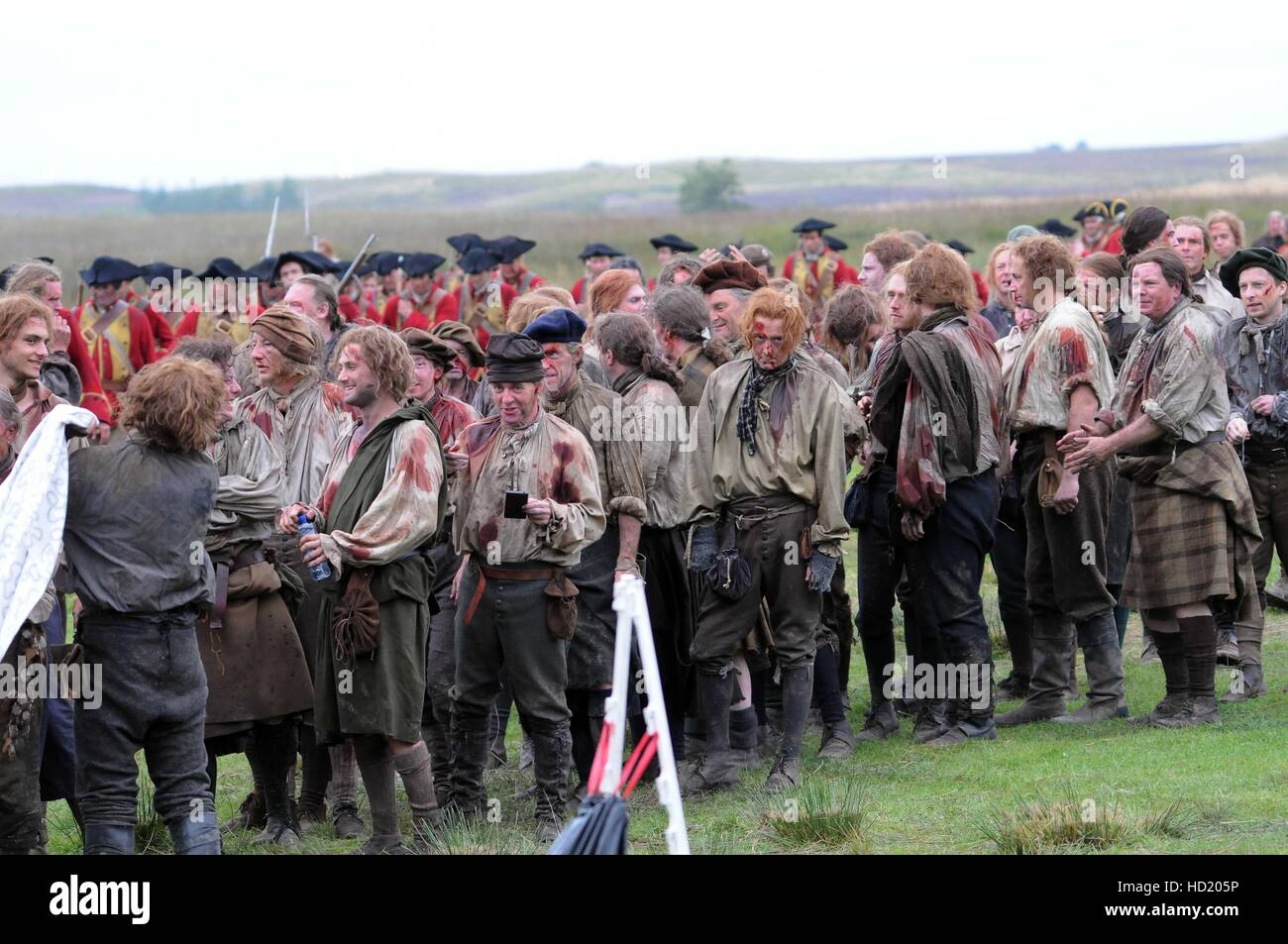 Sam Heughan und Darsteller Filme Schlacht von Culloden Szenen für