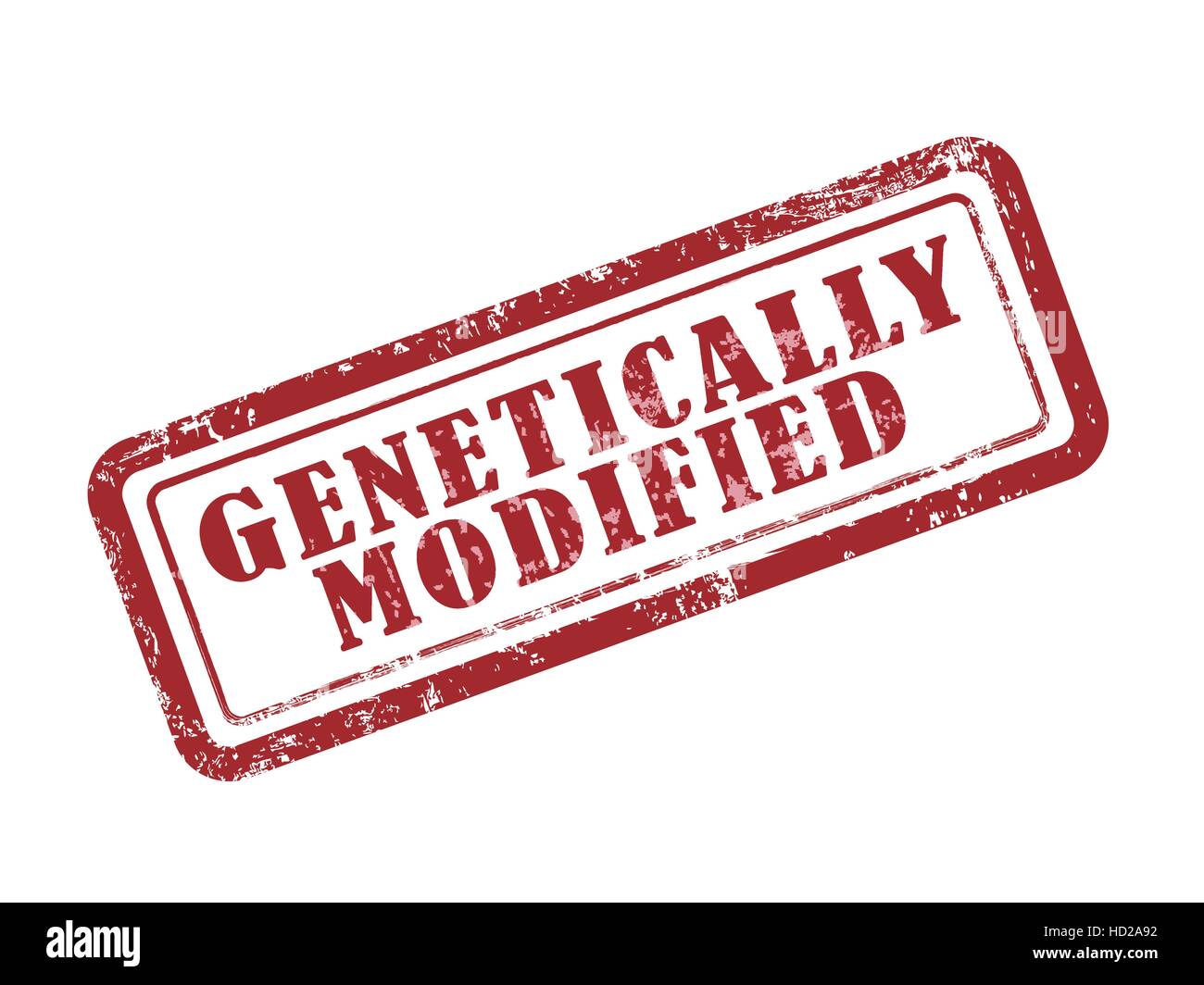 Stempel in rot auf weißem Hintergrund gentechnisch verändert Stock Vektor