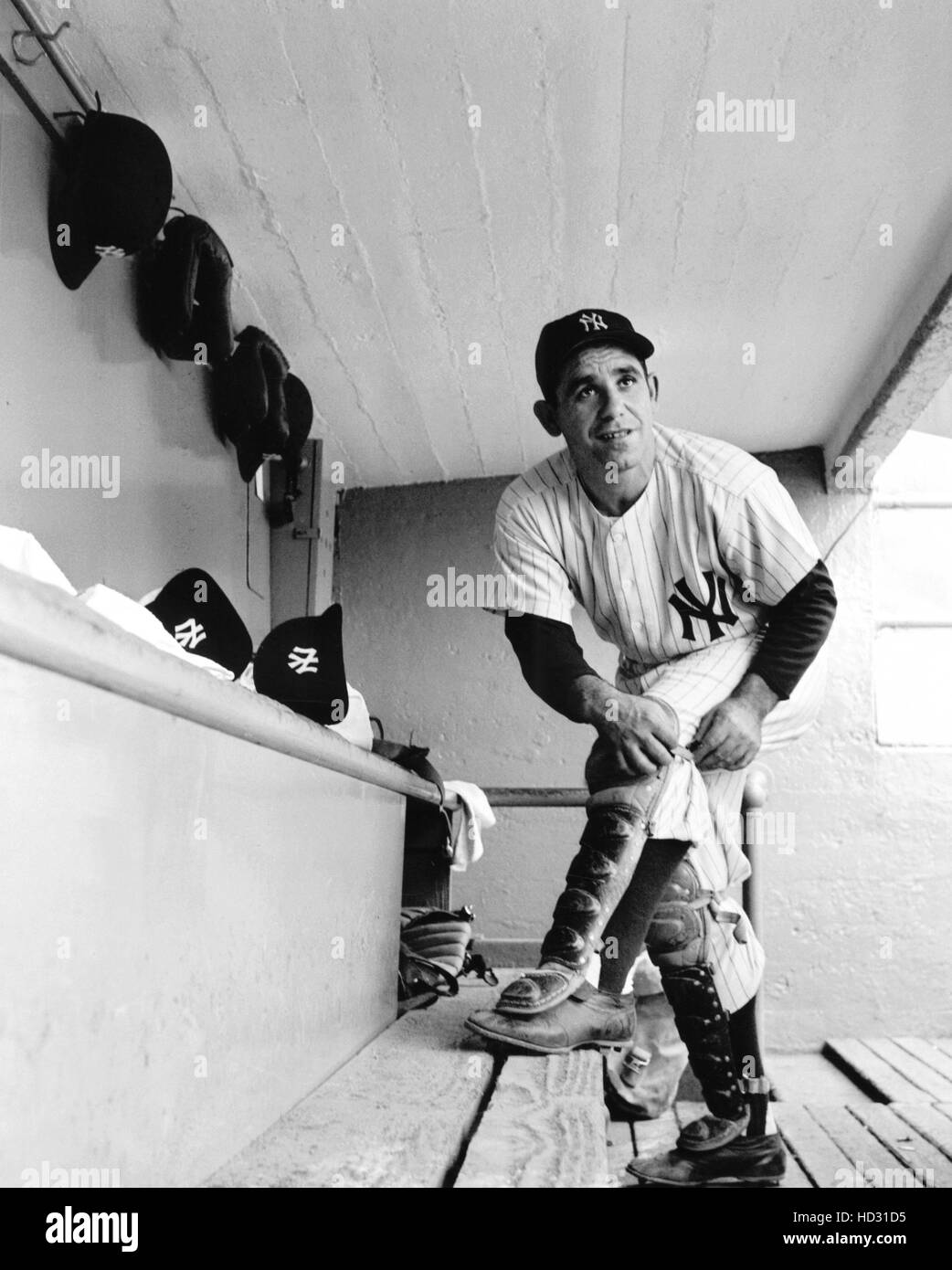 Yogi Berra, New York Yankees Catcher, ca. 1950er Jahre Stockfoto