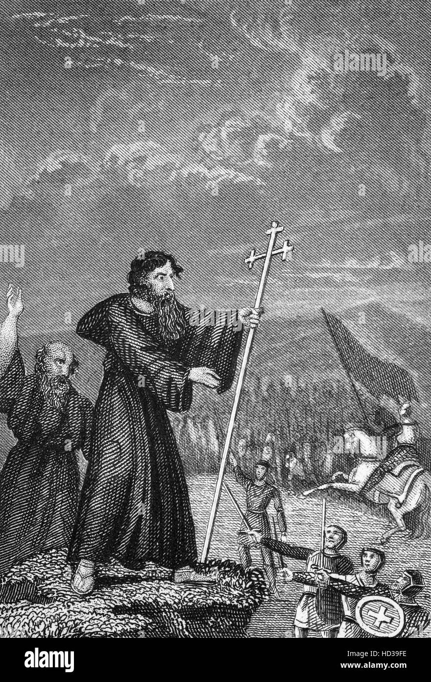 Peter der Einsiedler (auch bekannt als Cucupeter, wenig Peter oder Peter von Amiens; 1050 – 1115) war ein Priester von Amiens und eine Schlüsselfigur während des ersten Kreuzzuges 1096. Stockfoto