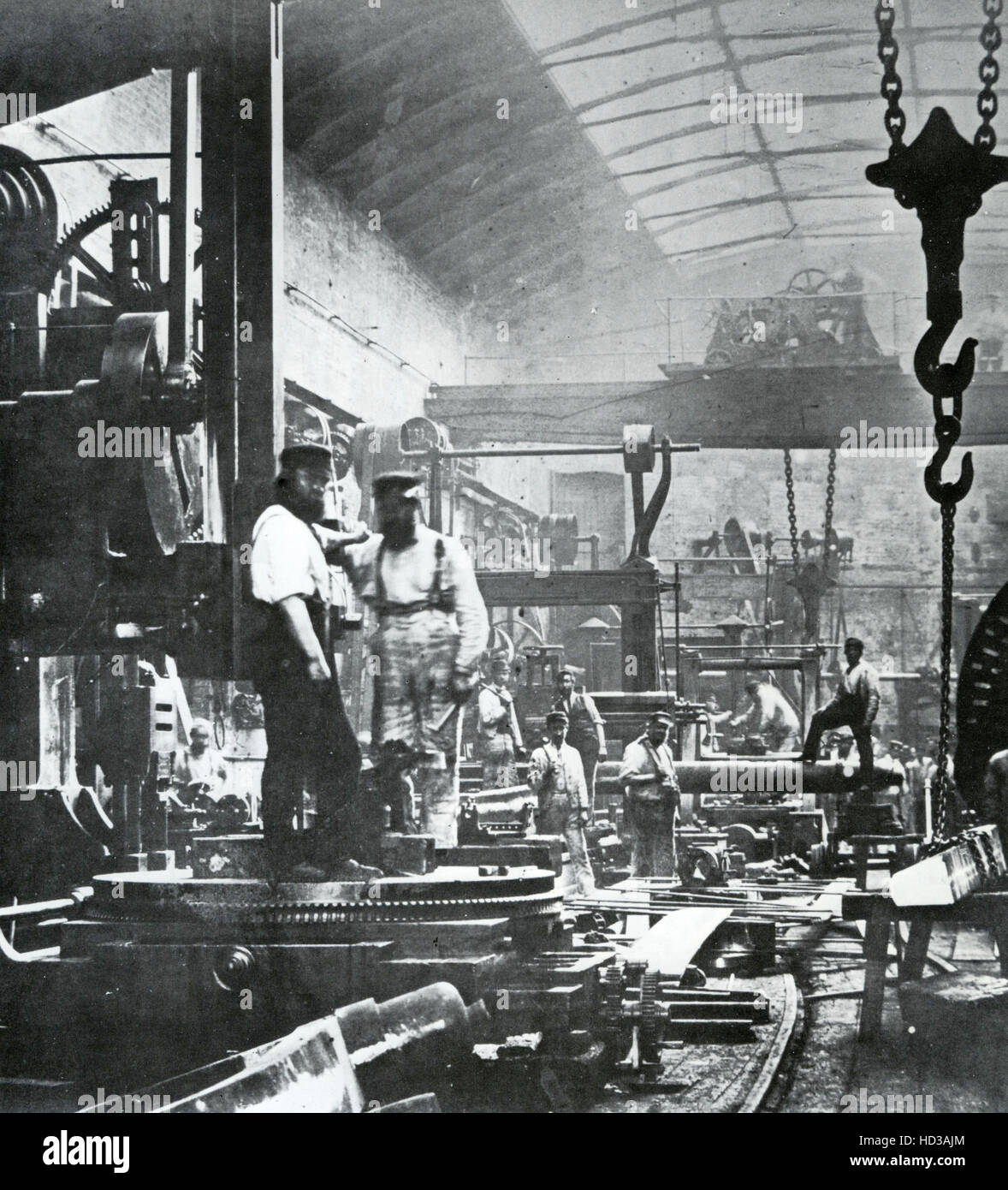 SHEFFIELD MASCHINENFABRIK über 1865 Stockfoto