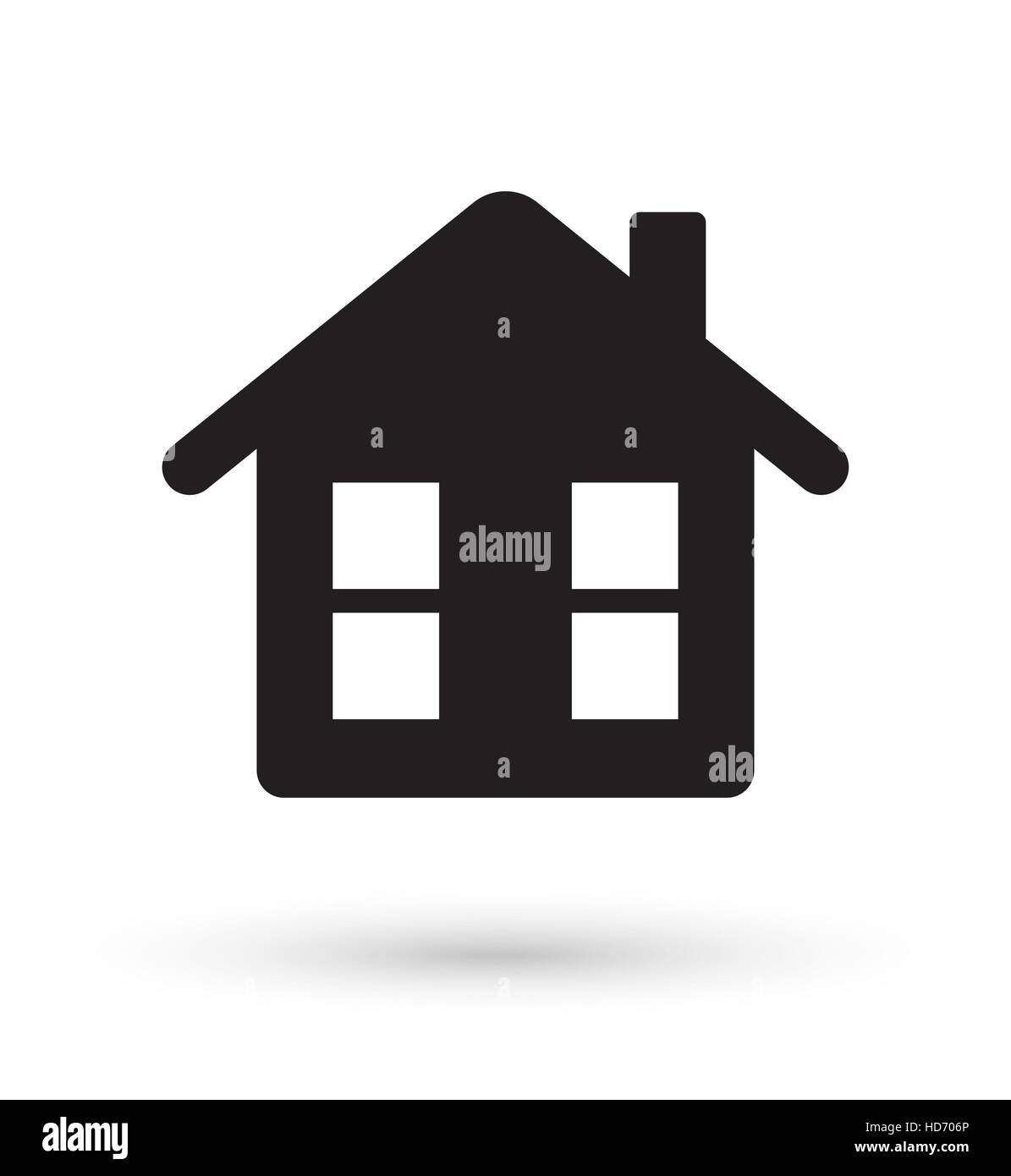 Schwarzes Haus Symbol Vektor Stock Vektor