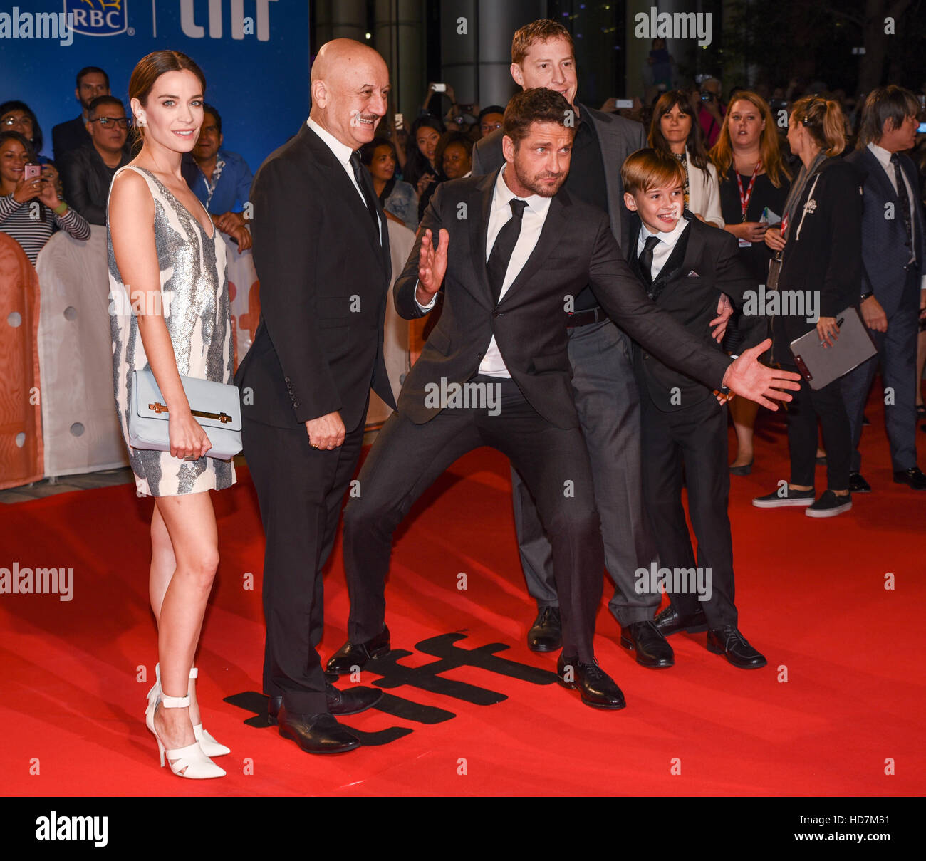 2016 Toronto International Filmfestival - "der Headhunter-Calling" - Premiere mit: Kathleen Munroe, Anupam Kher, Gerard Butler, Craig J. Flores, Alan Siegel, Mark Williams wo: Toronto, Kanada bei: 14 September 2016 Stockfoto