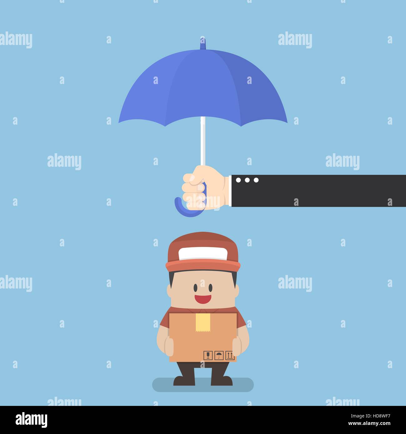 Auto unter Regenschirm vektor abbildung. Illustration von hintergrund -  11371013