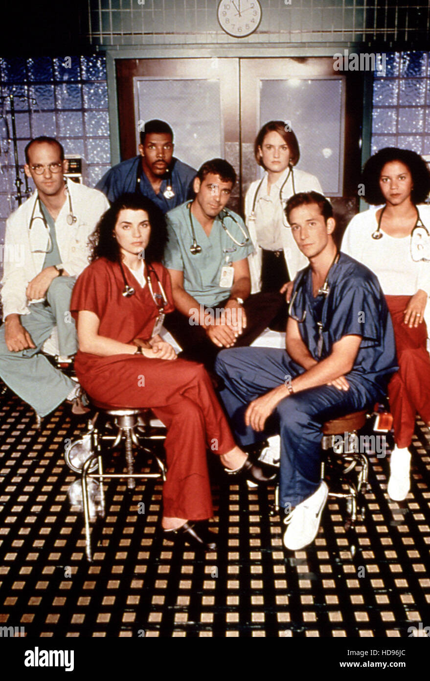 E.r., Anthony Edwards, Julianna Margulies, Eriq LaSalle, George Clooney, Sherry Stringfield, Noah Wyle, Gloria Reuben, 1994-© Stockfoto