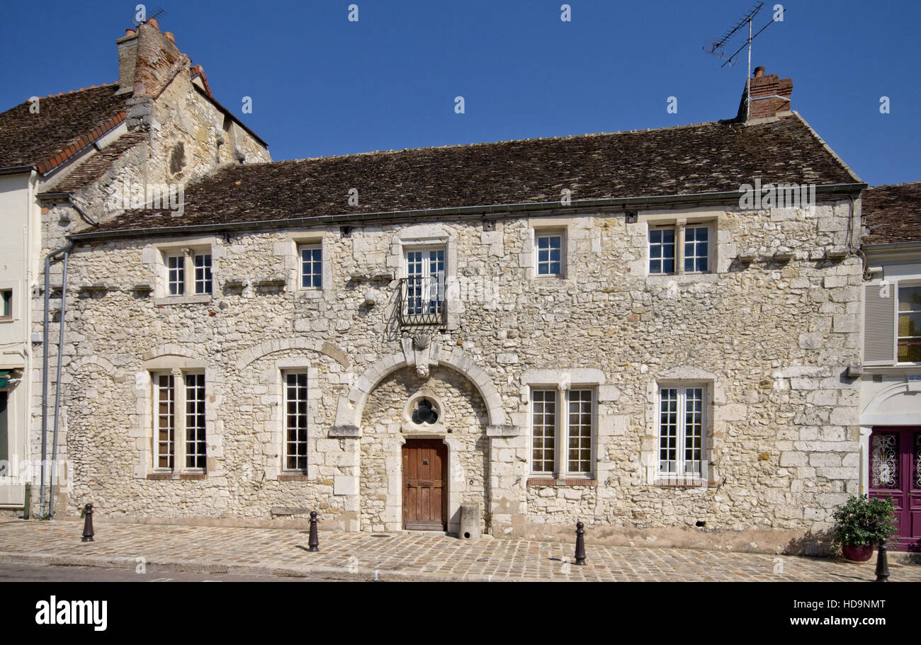 Altes Steinhaus Provins Stockfoto