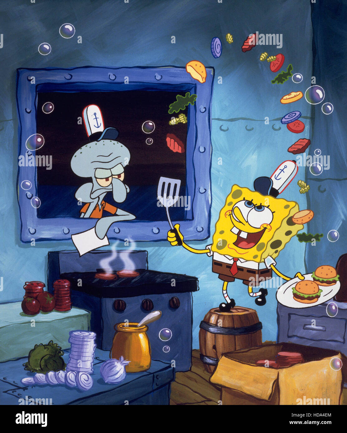 SPONGEBOB SQUAREPANTS (v.l.): Thaddäus Tentakel, Spongebob Squarepants ...