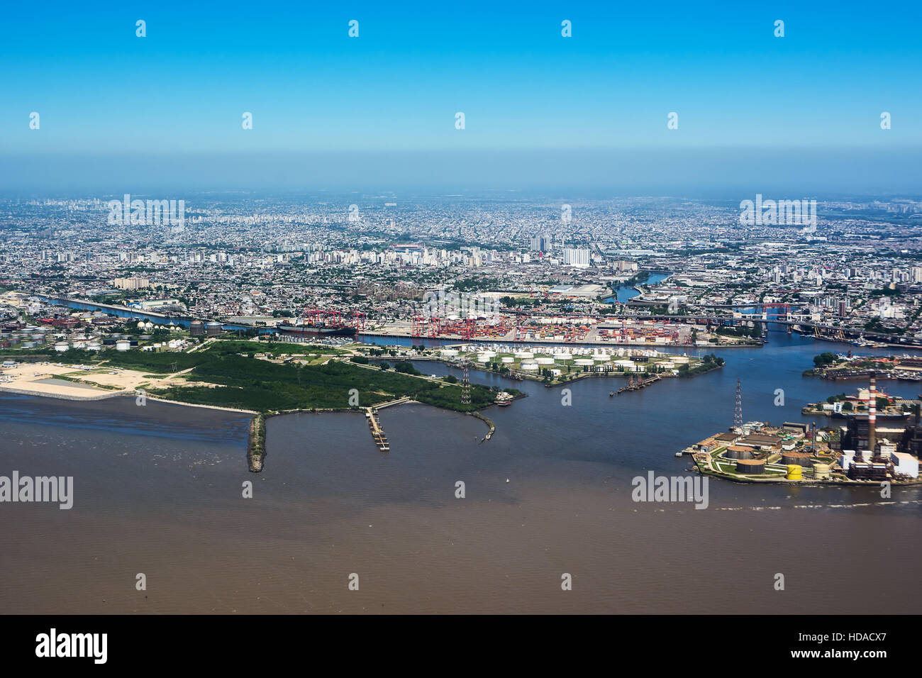 Il Quartiere Puerto Madero di Buenos Aires Blick vom Antenne (Argentinien) Stockfoto