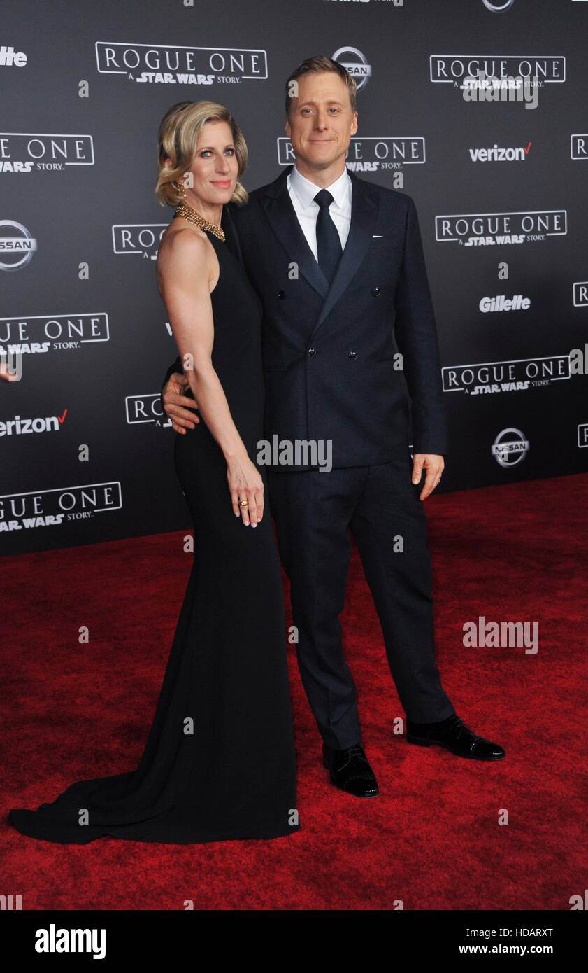 Los Angeles, CA, USA. 10. Dezember 2016. Alan Tudyk, Charissa Barton im