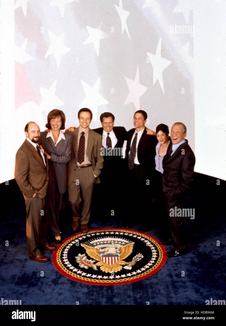 THE WEST WING, cast Foto, Richard Schiff, Allison Janney, Bradley