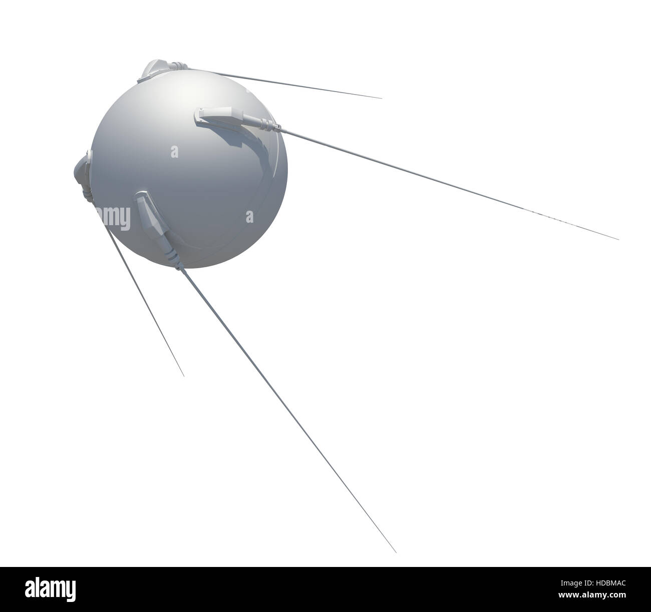 Earth Satelliten Sputnik. 3D illustration Stockfoto