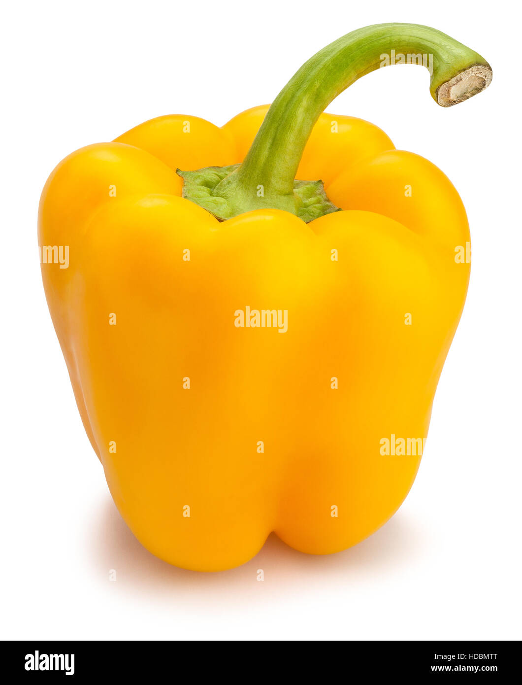gelbe Paprika, isoliert Stockfoto