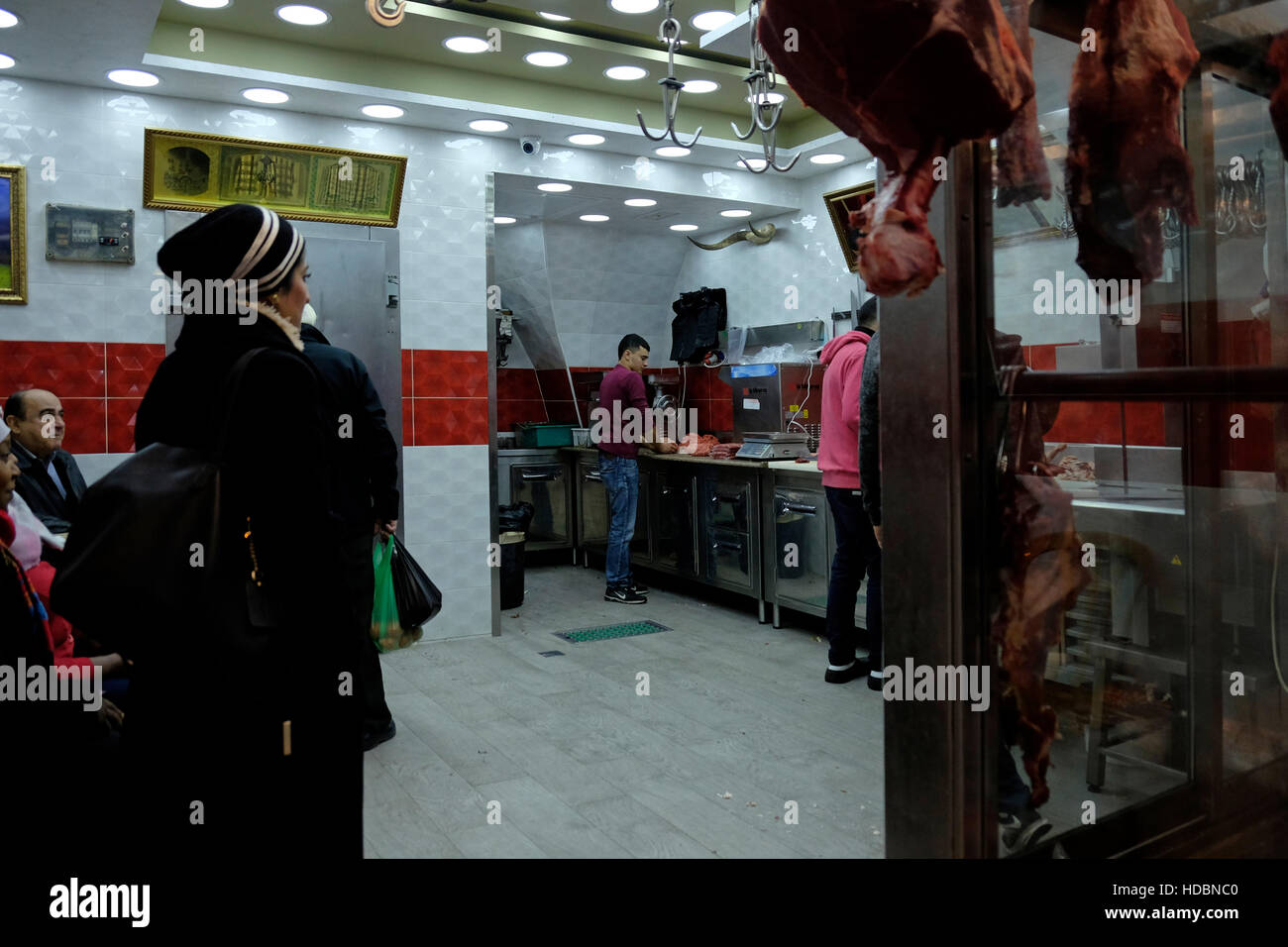 A Metzgerei in Beit Habad auch Khan az Zait Straße in das muslimische Viertel Altstadt Ost-Jerusalem Israel Stockfoto