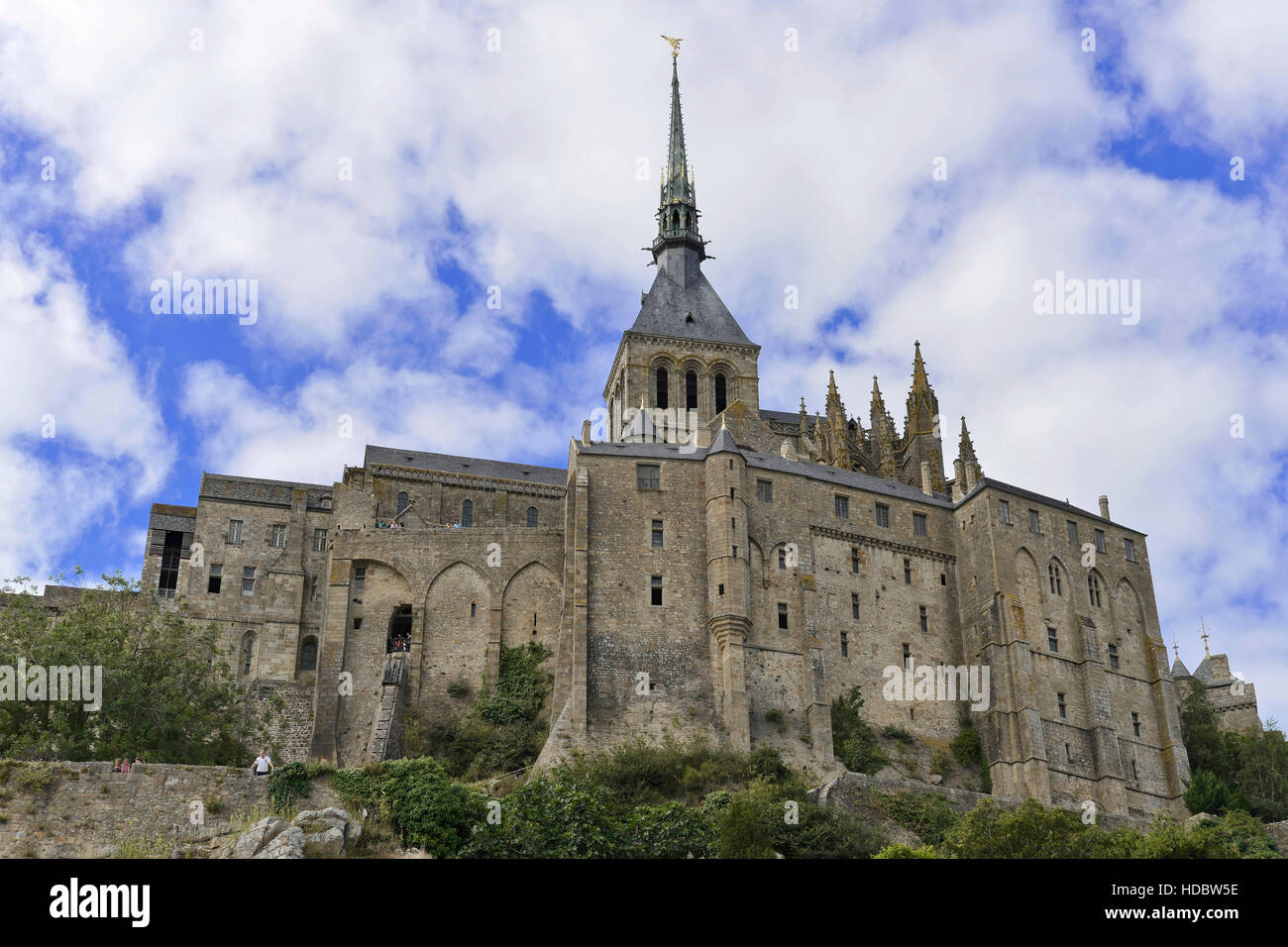 Abtei Mont St. Michel, Le Mont-Saint-Michel, Manche, Normandie, Frankreich Stockfoto