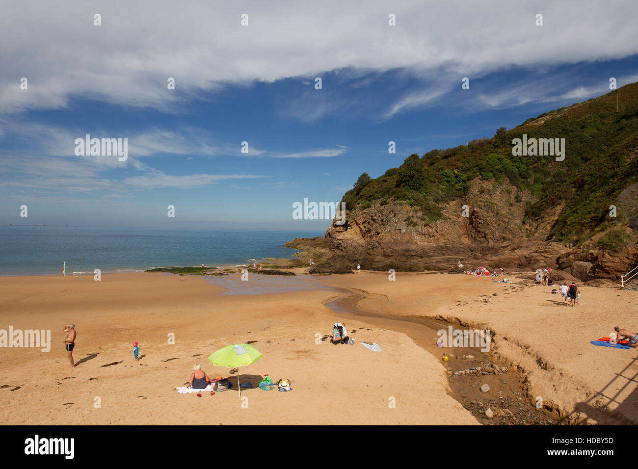 Greve de Lecq Strand Jersey Kanalinseln Stockfoto