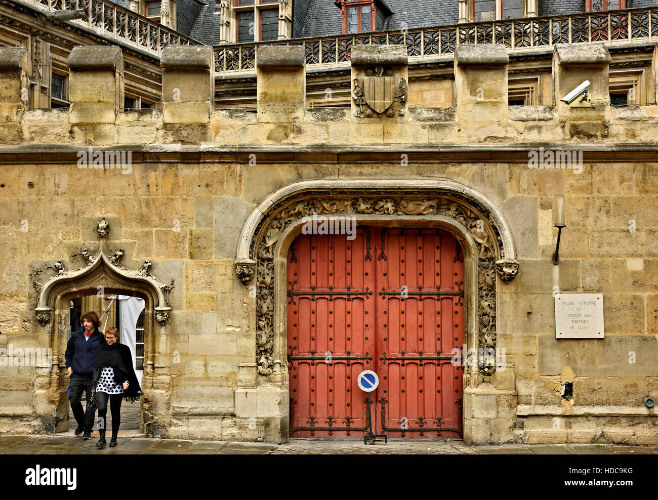 Der Eingang des mittelalterlichen Museum (Musée national du Moyen Âge-auch bekannt als "Musée de Cluny"), Quartier Latin, Paris, Frankreich. Stockfoto