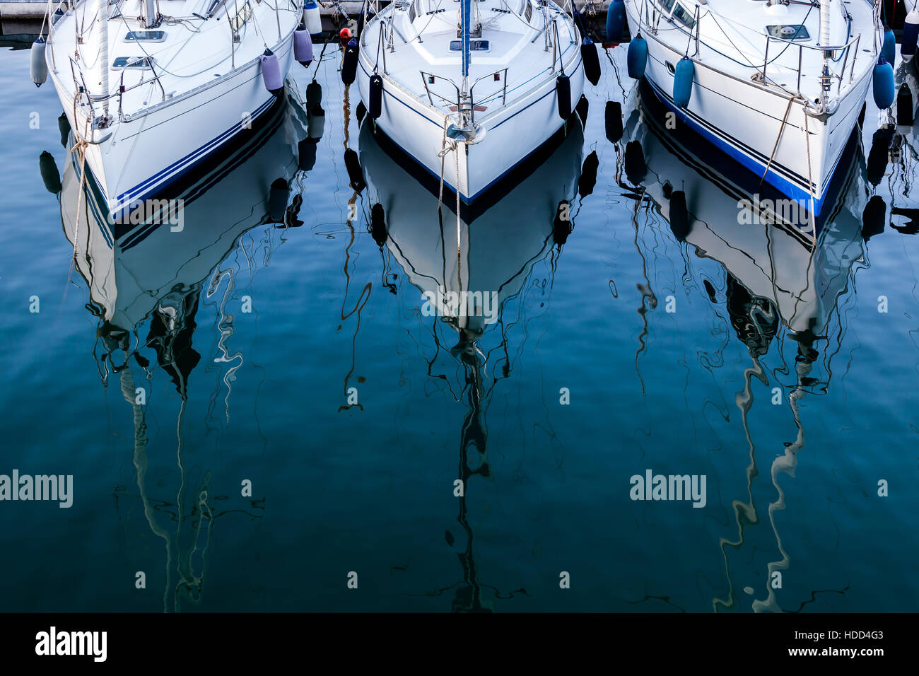 Ruhigen Abend im Yacht Club Stockfoto