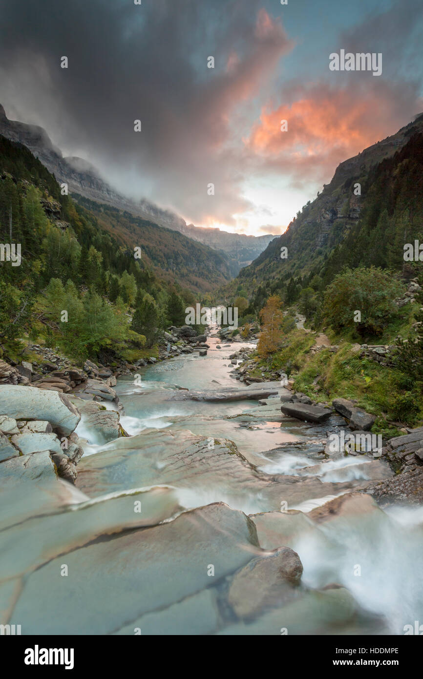 Ordesa y Monte Perdido Nationalpark, Huesca, Aragon, Spanien, Pyrenäen. Stockfoto